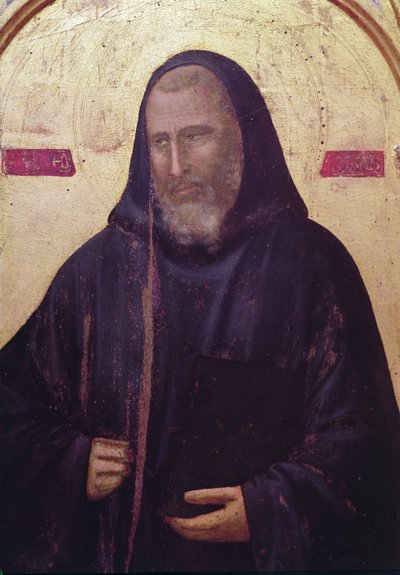 St. Benedictus, uiterst rechter paneel van het Badia Altaarstuk, c.1301 (detail) door Giotto di Bondone